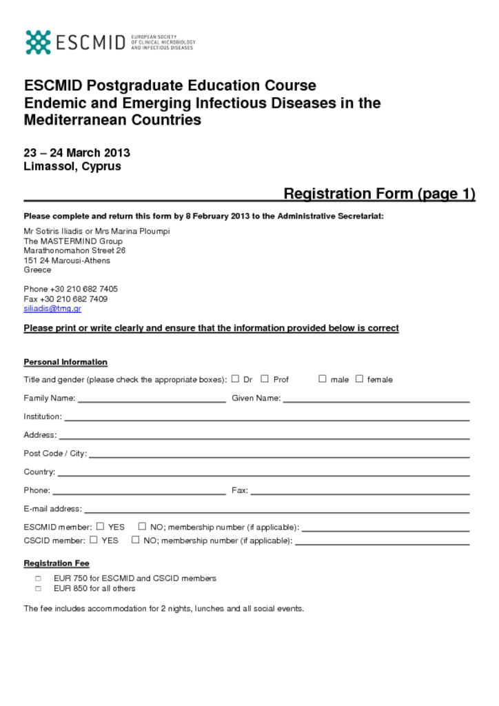 Endemic and Emerging Infectious Diseases in the Mediterranean Countries 2013-03_PGEC_Endemic_Infectious_Diseases_Limassol_RegiForm_FINAL-pdf