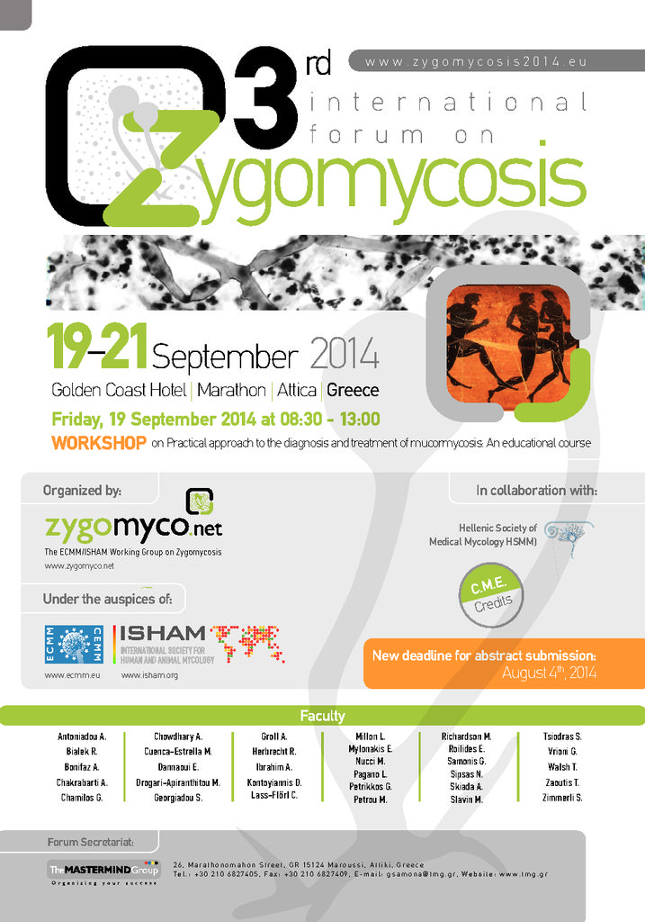 3rd International Forum on Zygomycosis 3rdzygoposter1-pdf