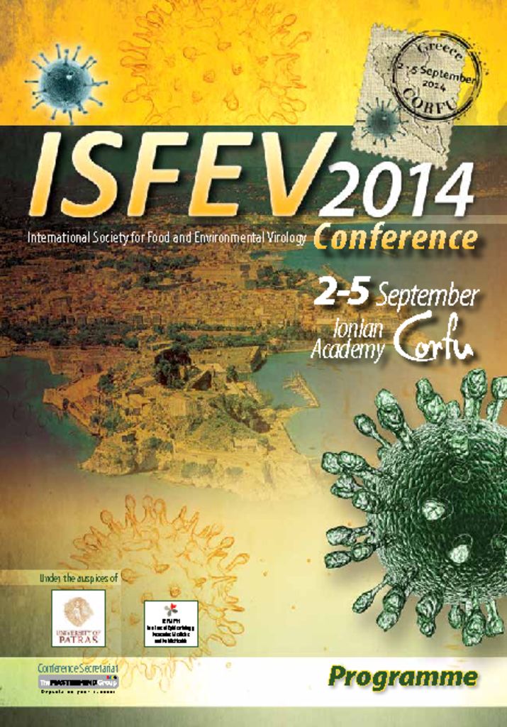 4th International Society of Food & Environmental Virology Conference n-isfev2014-p-pdf