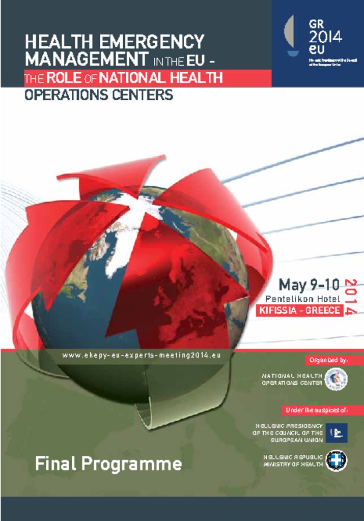 Health Emergency Management in the EU – The role of National Health Operations Centers n2emhsfinalprogram-pdf